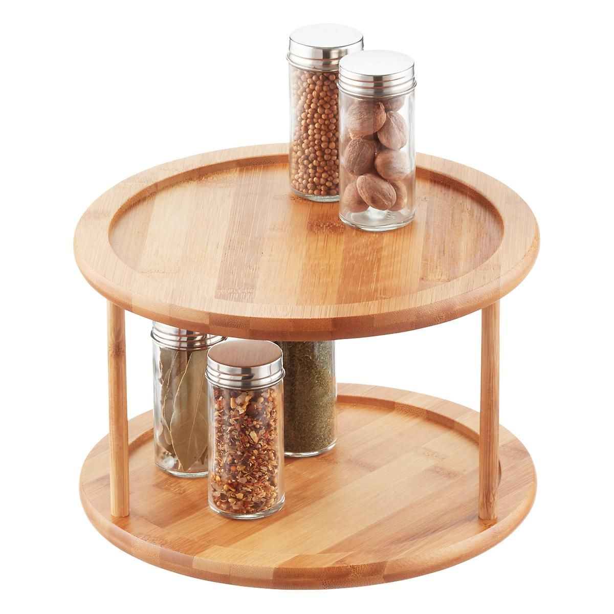 2-Tier Bamboo Lazy Susan | The Container Store