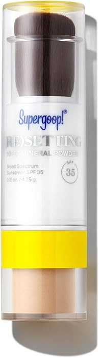 Supergoop! (Re) setting Face Powder SPF 35, Light - Broad Spectrum Mineral Sunscreen - 0.15 oz - ... | Amazon (US)