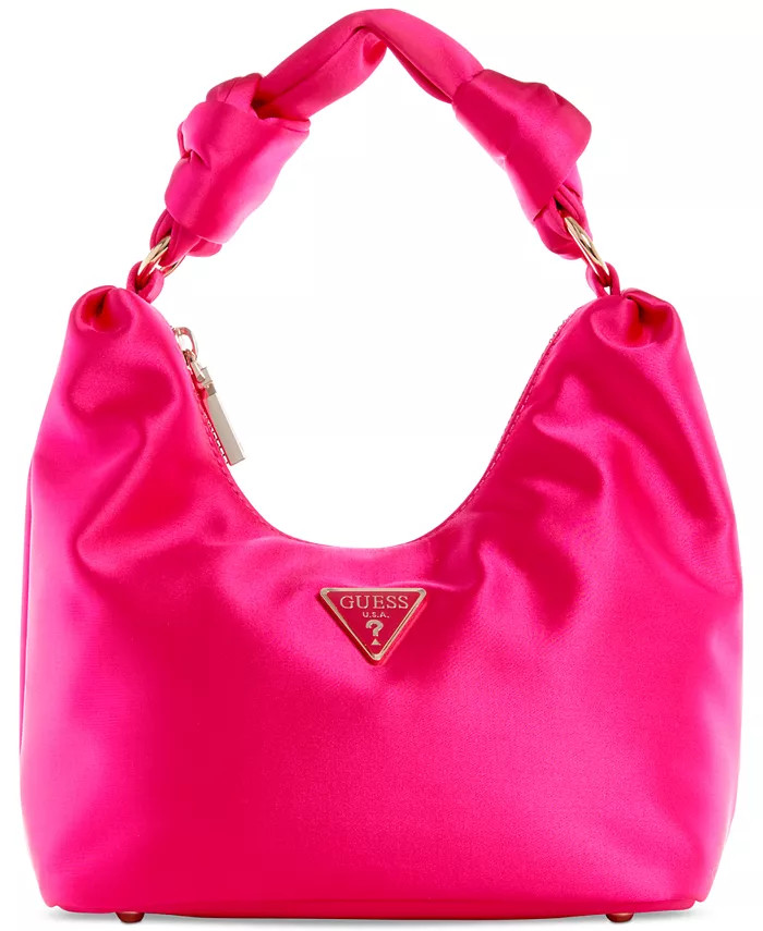 Velina Small Satin Top Handle Zippered Hobo Bag | Macys (US)