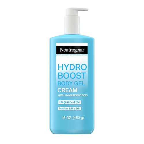 Neutrogena Hydro Boost Body Moisturizing Gel Cream with Hyaluronic Acid, Non-Greasy & Fast Absorbing, Lightweight Hydrating Body Lotion for Normal to Dry Skin, Fragrance-Free, 16 oz | Amazon (US)