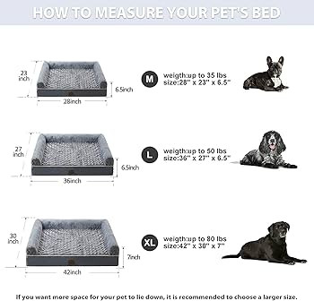 BFPETHOMEOrthopedic Dog Bed for Medium Large Dogs, Egg- Foam Dog Crate Bed (XL(42 * 30 * 7 inch),... | Amazon (US)