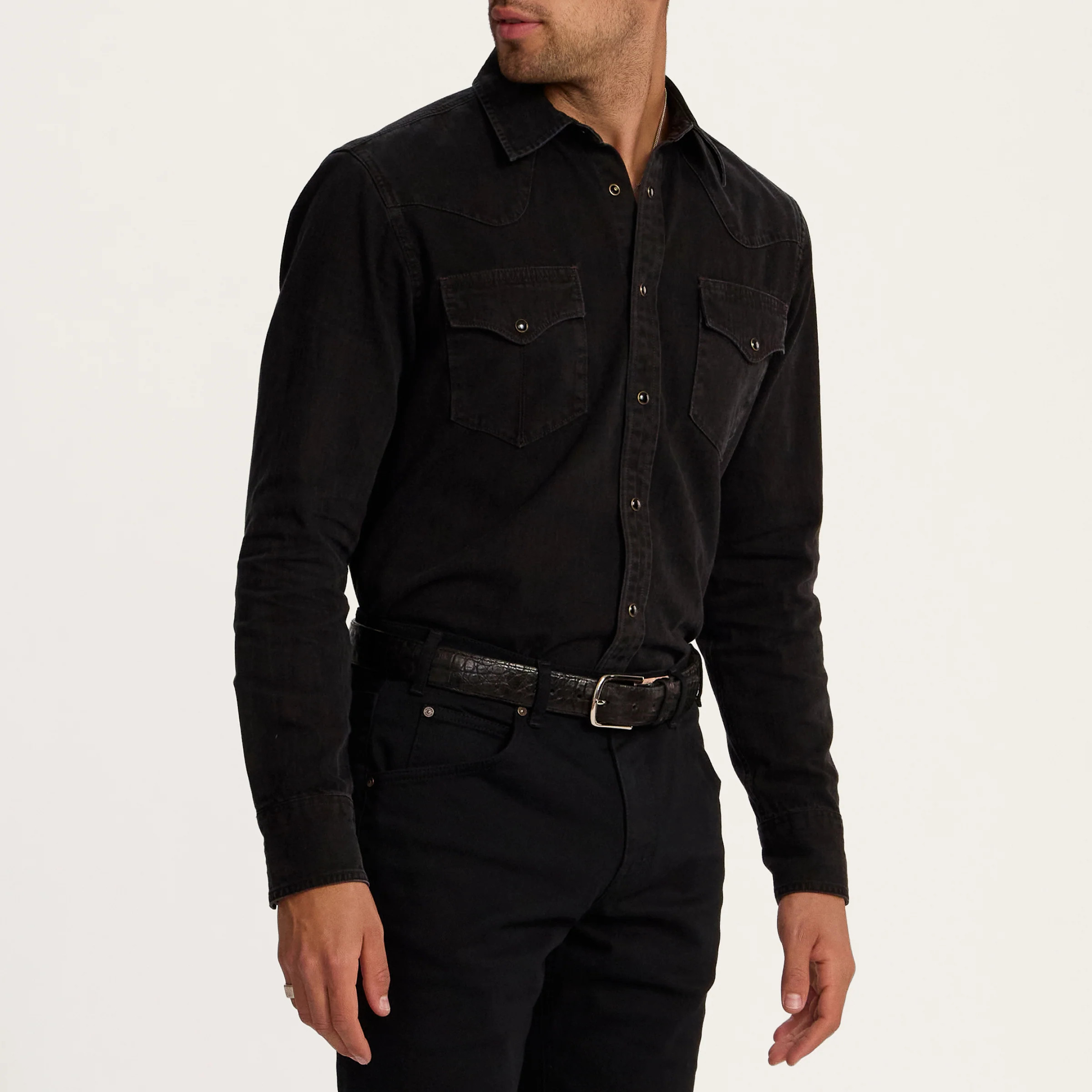 Men's Denim Pearl Snap | Tecovas