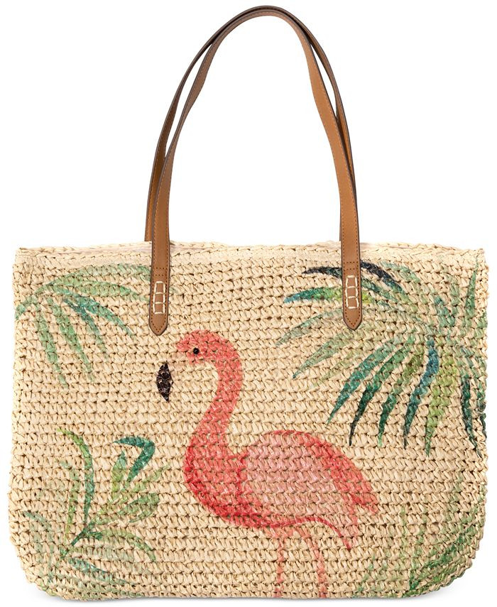INC International Concepts Straw Tote, Created for Macy's  & Reviews - Handbags & Accessories - M... | Macys (US)