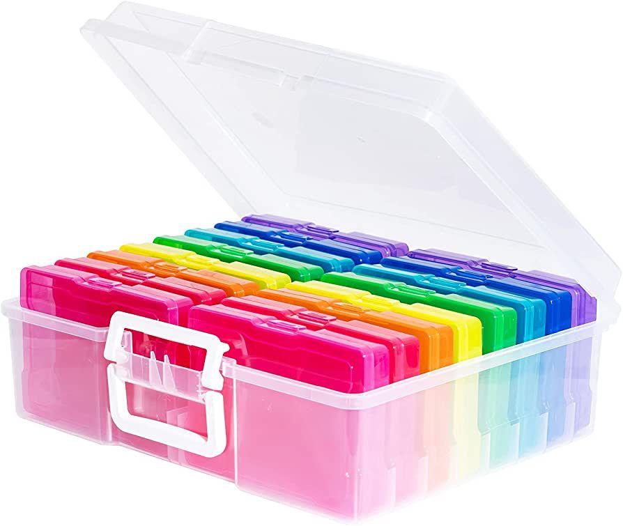 novelinks Transparent 4" x 6" Photo Cases and Clear Craft Keeper with Handle - 16 Inner Cases Pla... | Amazon (US)