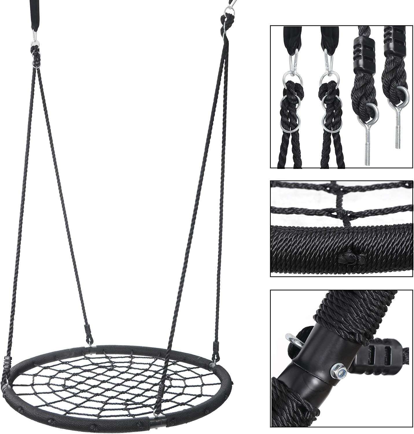 SUPER DEAL Largest 48" Web Tree Swing Set - Extra Large Platform - 360 Rotate°- Adjustable Hangi... | Amazon (US)