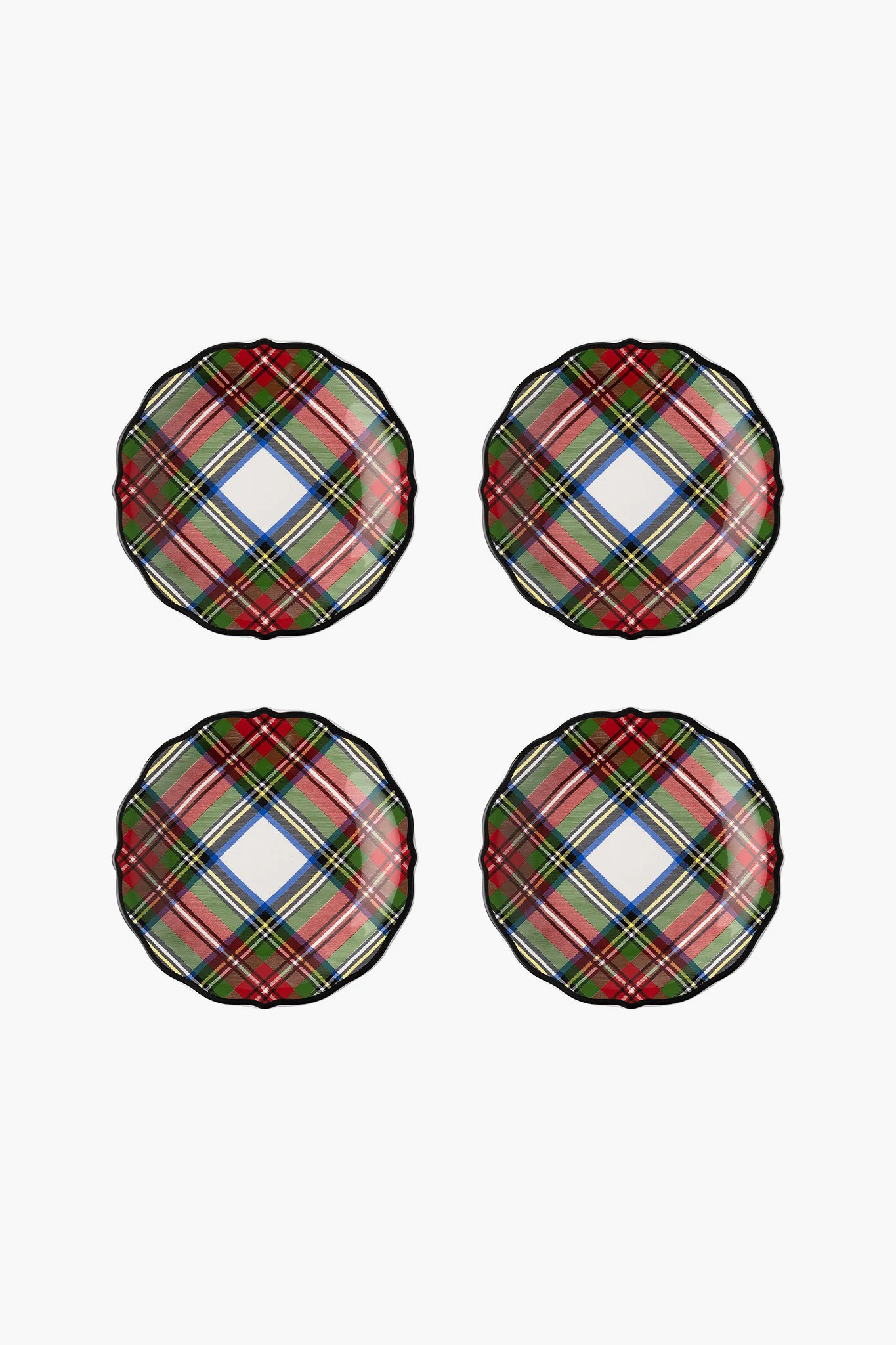 Stewart Tartan Cocktail Plates Set of 4 | Tuckernuck (US)