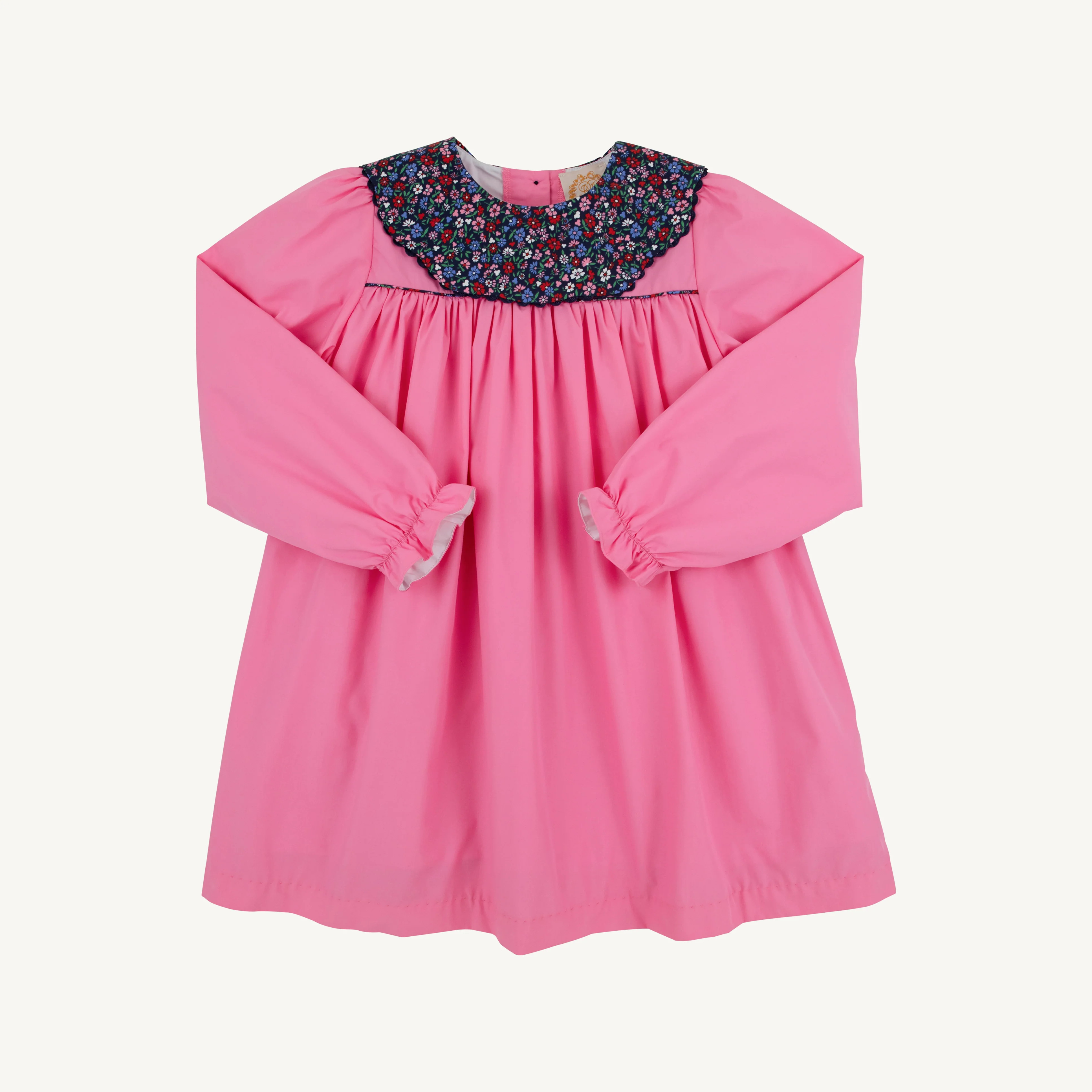 Long Sleeve Mary Dal Dress - Hamptons Hot Pink with Fairfax Farm Flora | The Beaufort Bonnet Company