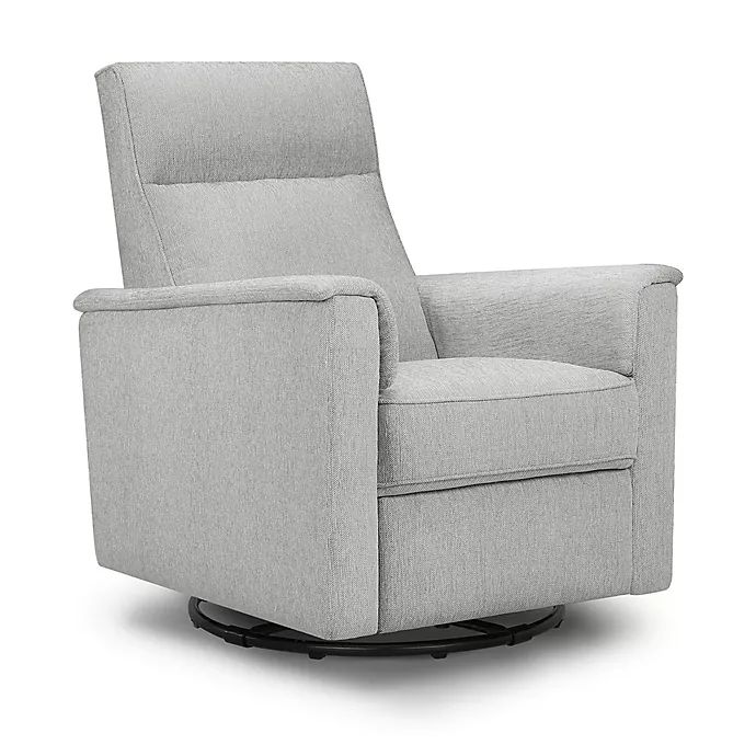 Million Dollar Baby Classic™ Willa Swivel Recliner in Feathered Grey Weave | buybuy BABY