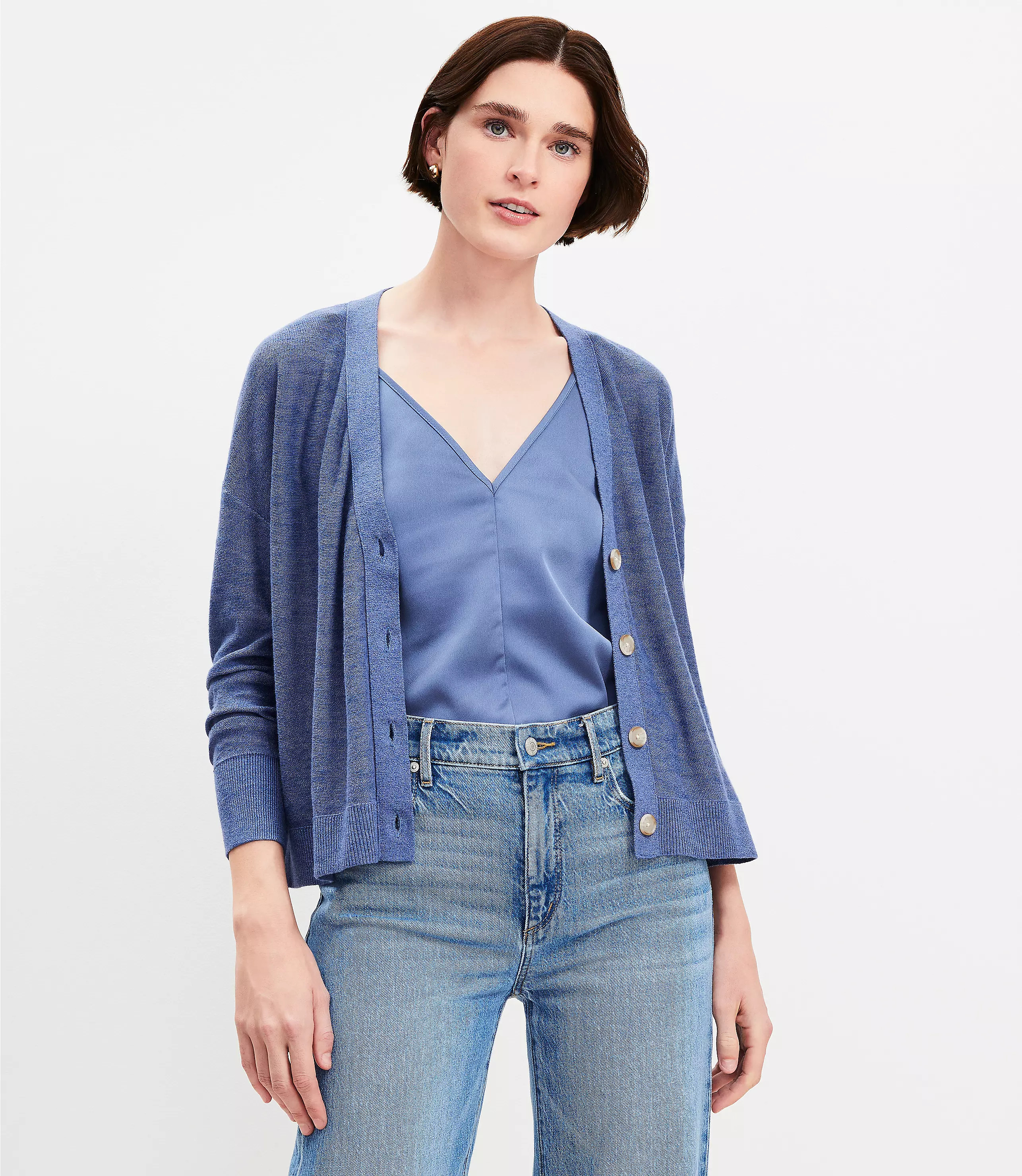 Drop Shoulder Cardigan | LOFT