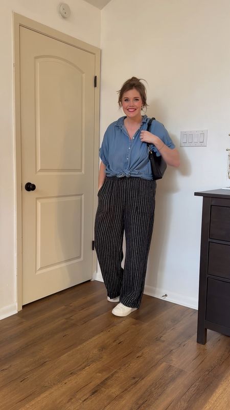 I love these wide leg pull on pants and they're under $20! In my true size large (I'm 5'8") and they also come in beige!
..........
Wide leg pants linen pants linen blend pants black pants plus size pants casual outfit casual pants summer pants loose pants Madewell dupe aerie finds aerie new arrivals Kohls finds kohls pants chambray shirt Walmart finds under $20 Walmart pants time and tru pants time and tru top time and tru shirt button down under $20 summer trends summer outfit under $50 summer looks swimsuit coverup swim coverup swimsuit cover beach look beach outfit vacation look vacation outfit midsize fashion midsize outfit size 14 outfit size 12 outfit size large outfit 

#LTKSwim #LTKStyleTip #LTKMidsize