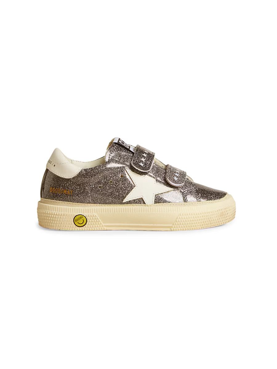 Golden Goose Baby's, Little Kid's &amp; Kid's May School Laminated Glitter Platform Sneakers | Sa... | Saks Fifth Avenue