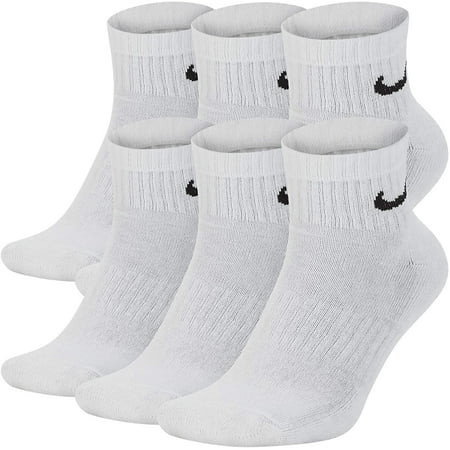 Men's Nike 6-Pack Everyday Cushion Ankle Training Socks Color: White Size: 6-8 | Walmart (US)