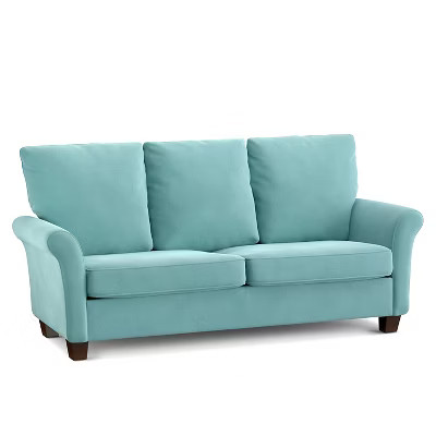 Randy Velvet Welted Flaired Arm Sofa -  Handy Living | Target