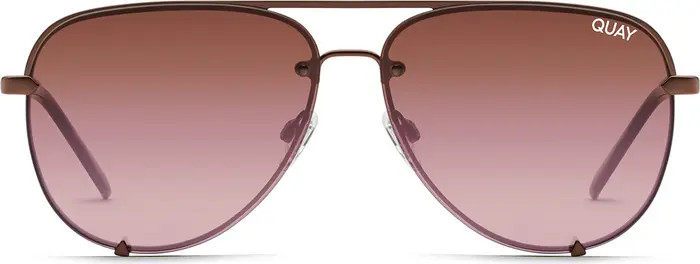 Quay Australia High Key Mini Rimless 52mm Aviator Sunglasses | Nordstrom | Nordstrom