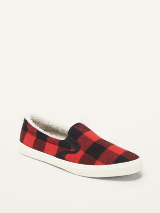 Textured Sherpa-Lined Slip-Ons for Women | Old Navy (US)