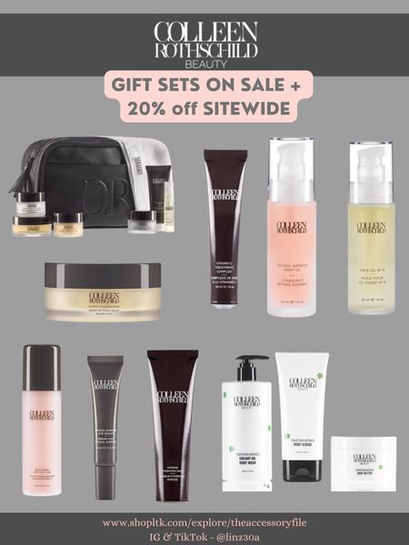 Colleen Rothschild gift sets on sale + 20% off SITEWIDE 

Skincare, cosmetics, makeup remover, cleansing balm, gifts for her #blushpink #winterlooks #winteroutfits #winterstyle #winterfashion #wintertrends #shacket #jacket #sale #under50 #under100 #under40 #workwear #ootd #bohochic #bohodecor #bohofashion #bohemian #contemporarystyle #modern #bohohome #modernhome #homedecor #amazonfinds #nordstrom #bestofbeauty #beautymusthaves #beautyfavorites #goldjewelry #stackingrings #toryburch #comfystyle #easyfashion #vacationstyle #goldrings #goldnecklaces #fallinspo #lipliner #lipplumper #lipstick #lipgloss #makeup #blazers #primeday #StyleYouCanTrust #giftguide #LTKRefresh #LTKSale #springoutfits #fallfavorites #LTKbacktoschool #fallfashion #vacationdresses #resortfashion #summerfashion #summerstyle #rustichomedecor #liketkit #highheels #Itkhome #Itkgifts #Itkgiftguides #springtops #summertops #Itksalealert #LTKRefresh #fedorahats #bodycondresses #sweaterdresses #bodysuits #miniskirts #midiskirts #longskirts #minidresses #mididresses #shortskirts #shortdresses #maxiskirts #maxidresses #watches #backpacks #camis #croppedcamis #croppedtops #highwaistedshorts #goldjewelry #stackingrings #toryburch #comfystyle #easyfashion #vacationstyle #goldrings #goldnecklaces #fallinspo #lipliner #lipplumper #lipstick #lipgloss #makeup #blazers #highwaistedskirts #momjeans #momshorts #capris #overalls #overallshorts #distressesshorts #distressedjeans #whiteshorts #contemporary #leggings #blackleggings #bralettes #lacebralettes #clutches #crossbodybags #competition #beachbag #halloweendecor #totebag #luggage #carryon #blazers #airpodcase #iphonecase #hairaccessories #fragrance #candles #perfume #jewelry #earrings #studearrings #hoopearrings #simplestyle #aestheticstyle #designerdupes #luxurystyle #bohofall #strawbags #strawhats #kitchenfinds #amazonfavorites #bohodecor #aesthetics 

#LTKsalealert #LTKHoliday #LTKbeauty