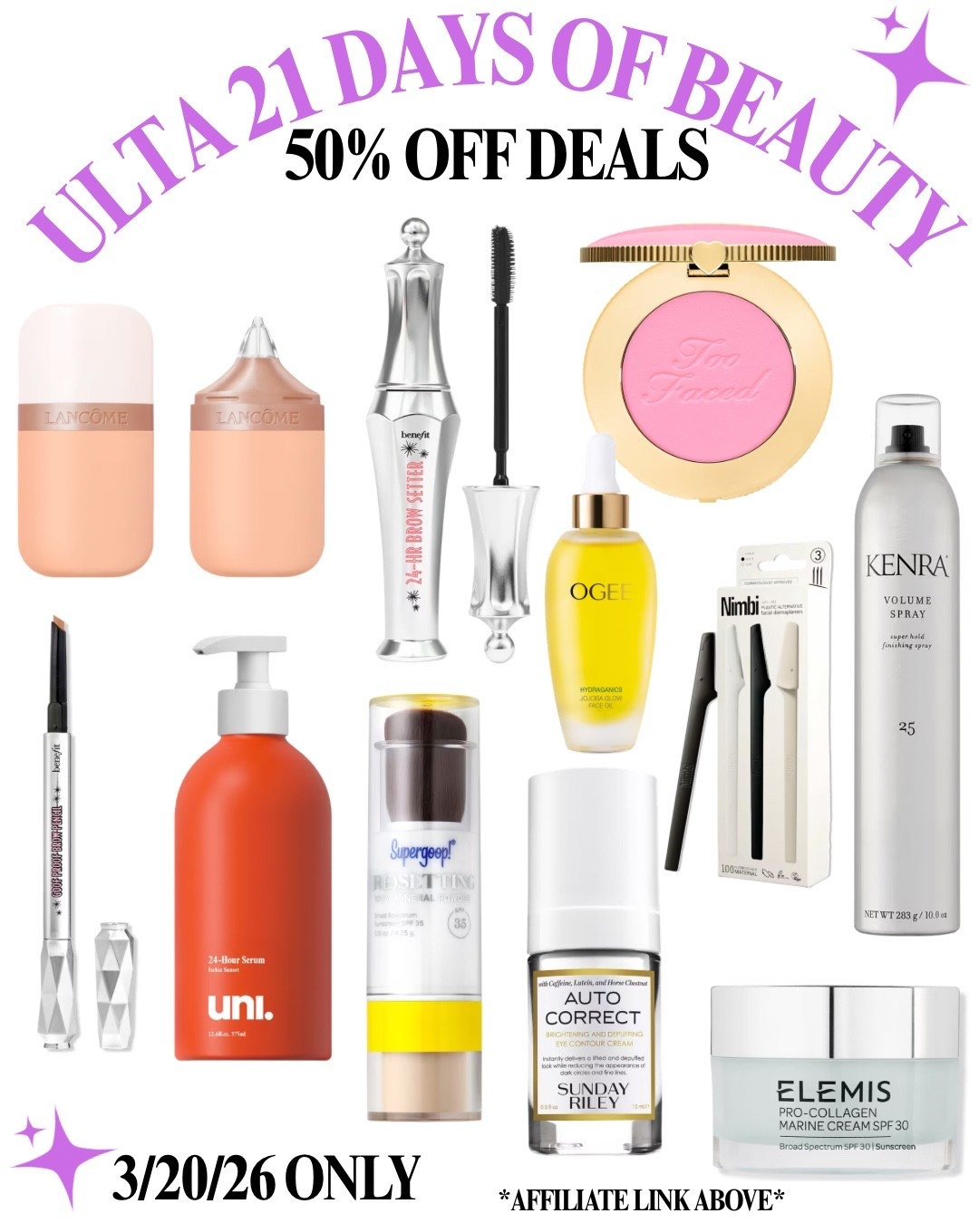 Ulta beauty deals 50% off 

#LTKSaleAlert #LTKBeauty