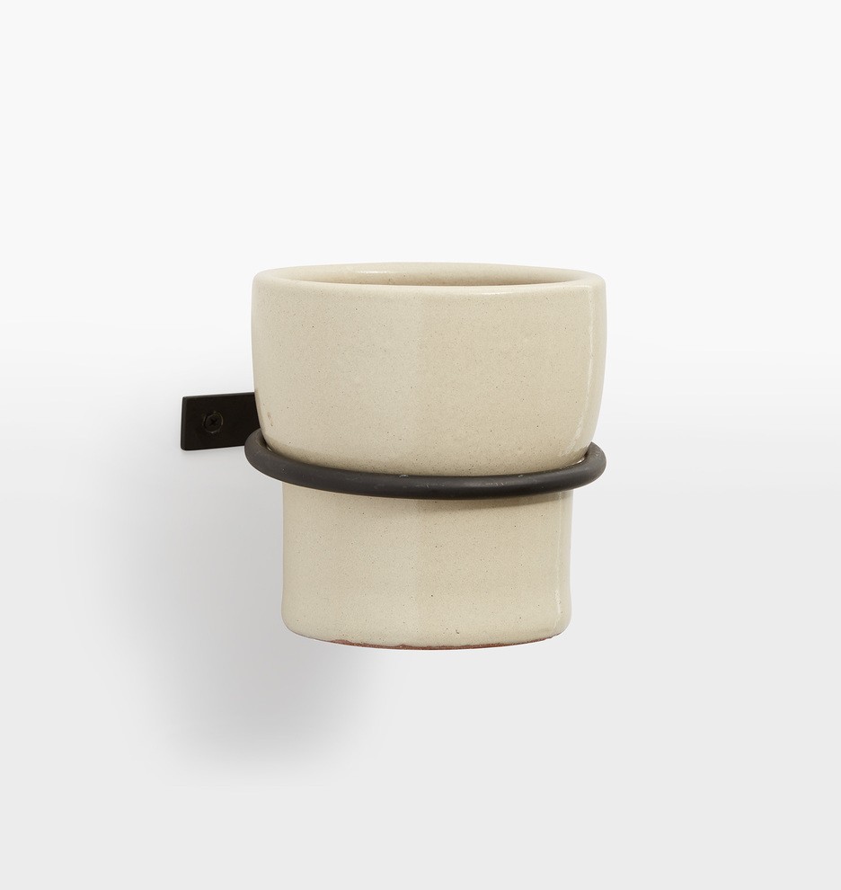 Brice with Wall Mounted Modern Metal Plant Stand | Rejuvenation