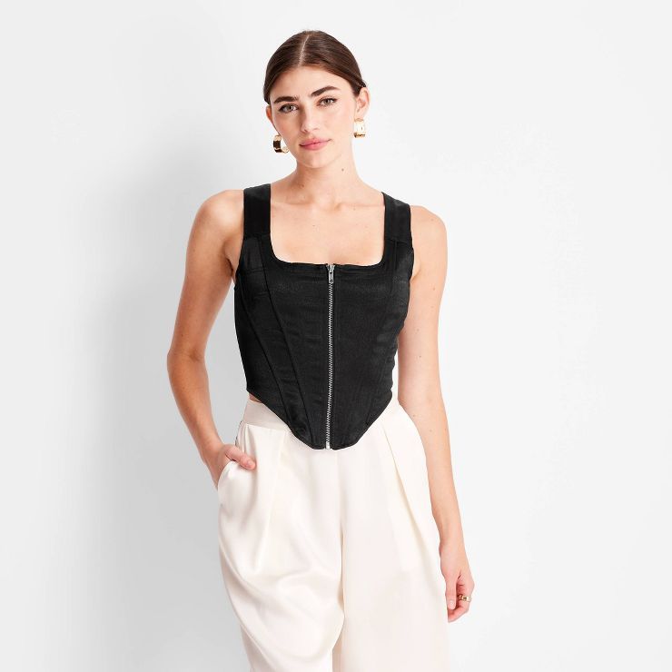 Women's Zip-Front Bustier - Future Collective™ with Kahlana Barfield Brown | Target