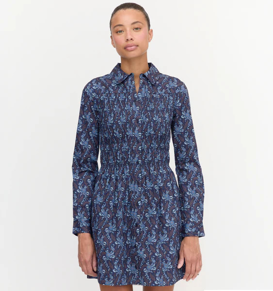 The Mira Dress in Navy Cala Paisley | Hill House Home US