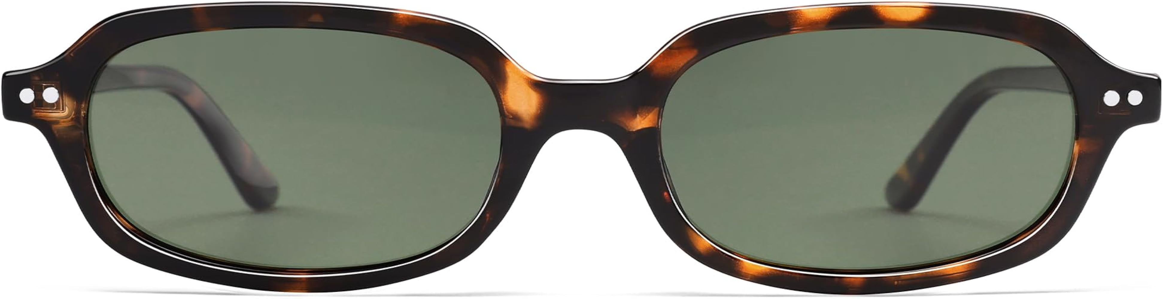 Retro Rectangle Sunglasses Womens Small Polarized Square Sunnies AP3729 | Amazon (US)