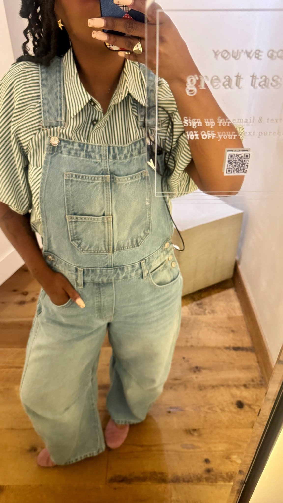 Saturday!
Blouse: Small
Overalls: Medium

#LTKdayinmylife #LTKgrwm #LTKootd
