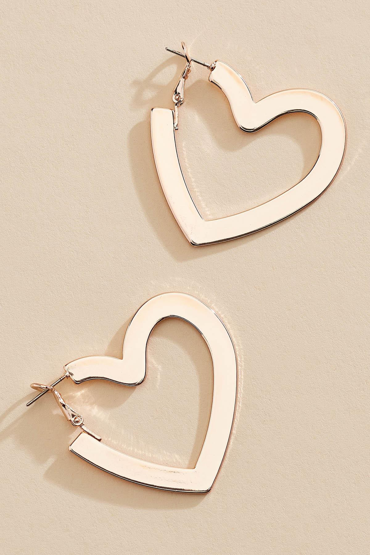 golden hearted hoop earrings | Versona