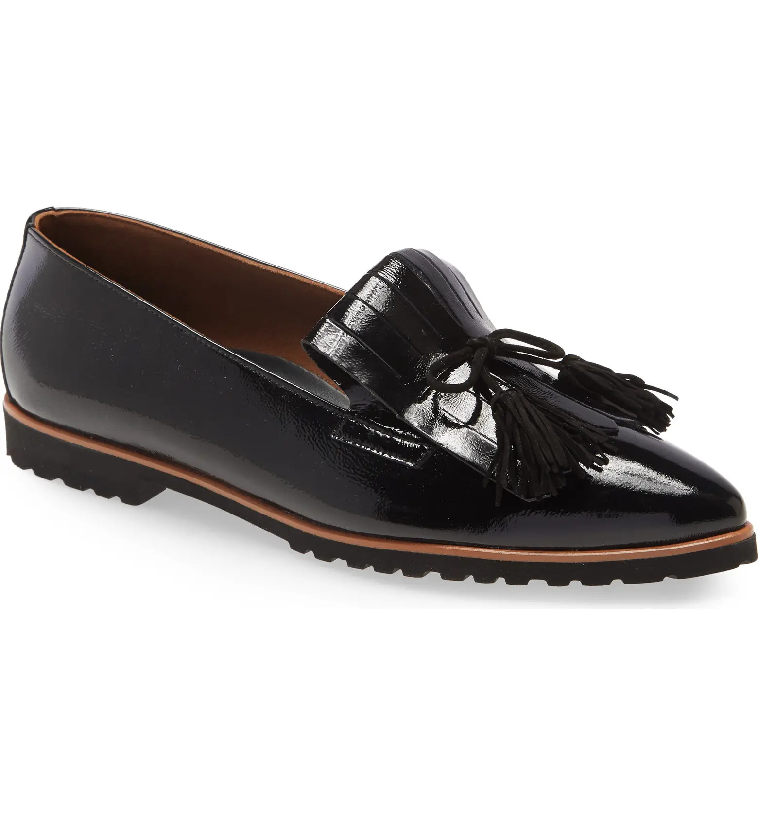 Diana Kiltie Fringe Pointed Toe Loafer | Nordstrom