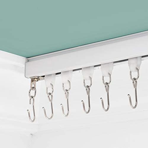 Amazon.com: ChadMade Ceiling Track Kit with Hooks, Wall Mount Curtain Track,x-Large Size for Spac... | Amazon (US)
