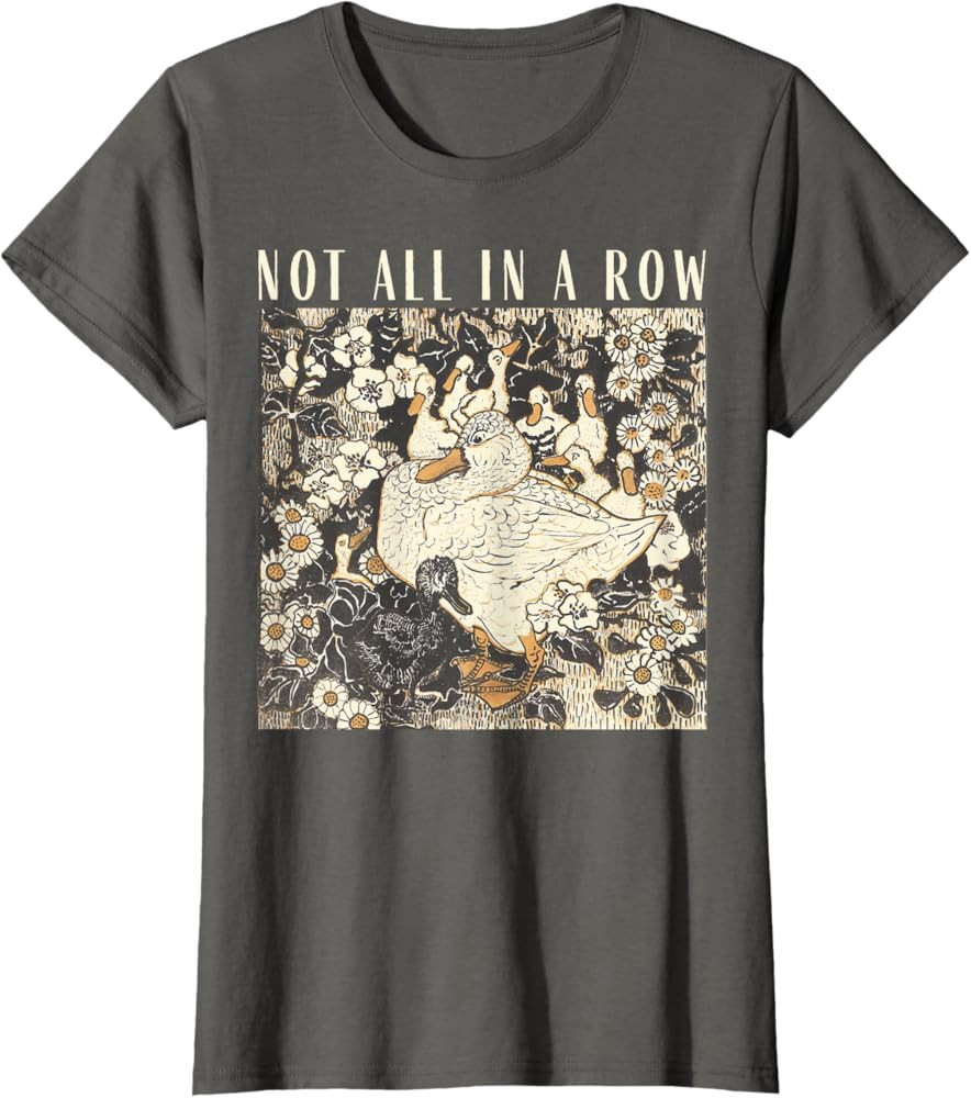 Cottagecore Ducks Not All in A Row Funny Mental Health Mom T-Shirt | Amazon (US)