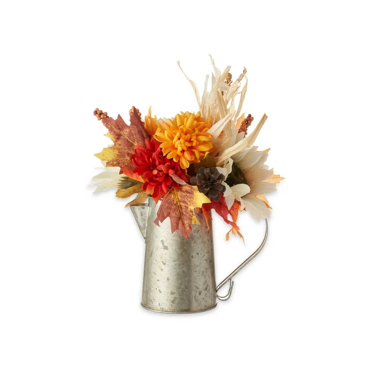 Way to Celebrate 12" Harvest Sunflower Kettle Tabletop Decoration | Walmart (US)