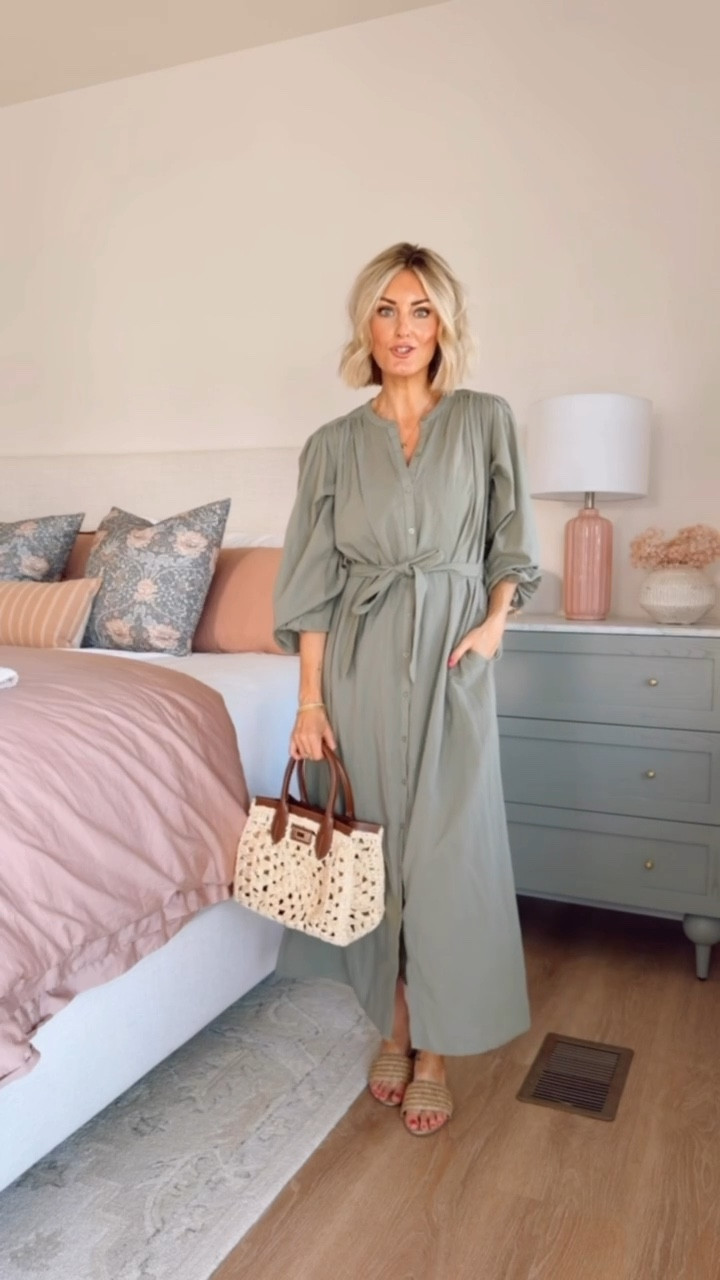 How pretty is this olive sage button maxi dress? The tie waist allows for definition or you can leave it loose! I love that it has pockets and is cotton fabric, perfect for work or weekend wear! Currently 30% off 👏🏼 Wearing a size XS

Loverly grey, spring dresses, Target fashion finds, workwear outfit inspo, maxi dress for springg

#LTKSaleAlert #LTKWorkwear #LTKootd