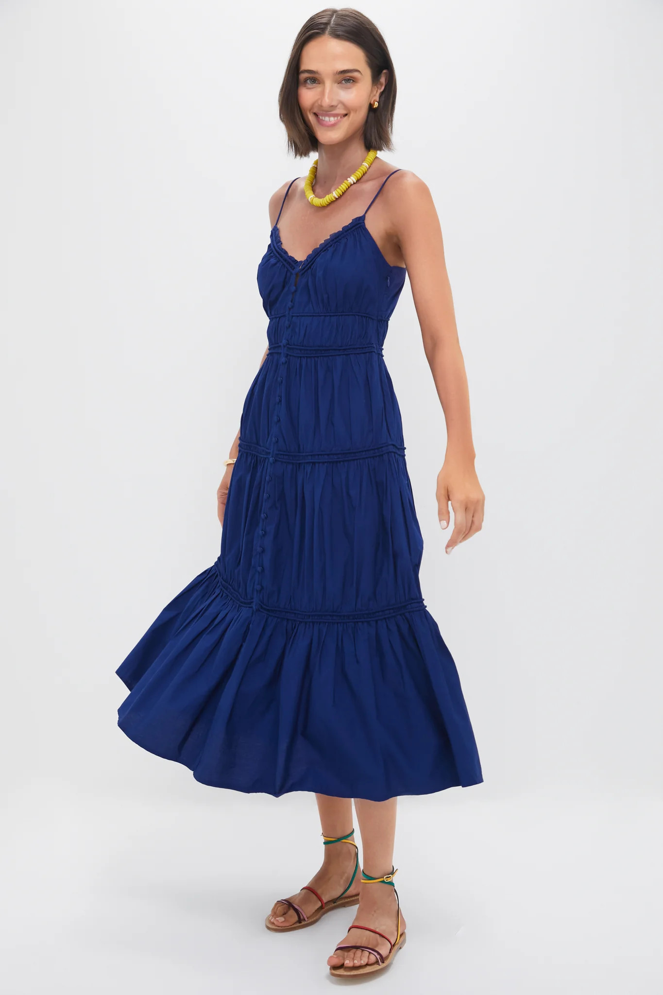 Blueberry Camden Cotton Poplin Tank Midi Dress | Tuckernuck (US)