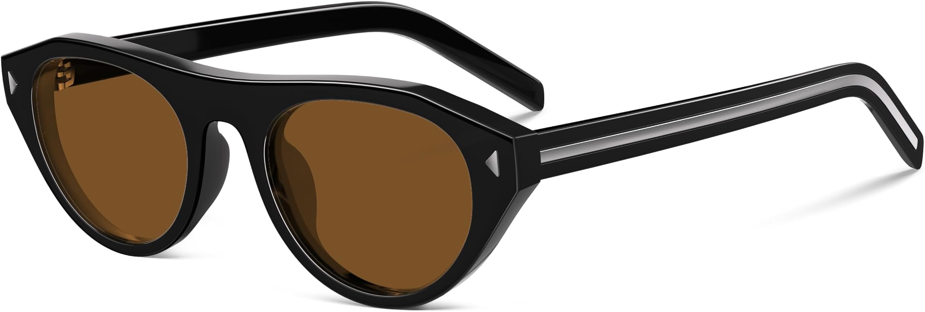 Amazon.com: phikttu Retro Oval Sunglasses for Women Men Small Narrow 90s Vintage Round Shades UV4... | Amazon (US)