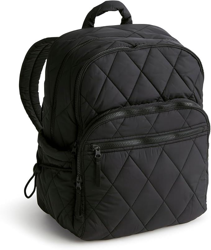 Vera Bradley Women's Featherweight Large Bancroft Backpack, Moonless Night, One Size | Amazon (US)