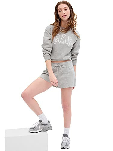 GAP Womens Logo Shorts LT Heather Grey V2 L | Amazon (US)
