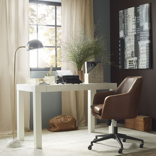 Parsons Desk - White | West Elm (US)