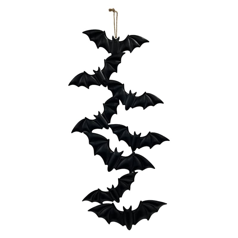 Metal Black Bat Wall Decor, 25" | At Home
