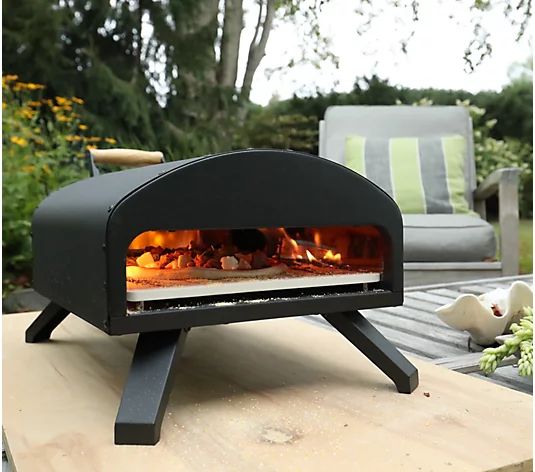 Bertello Gas, Charcoal & Wood Fired Outdoor Pizza Oven with Accessories | QVC