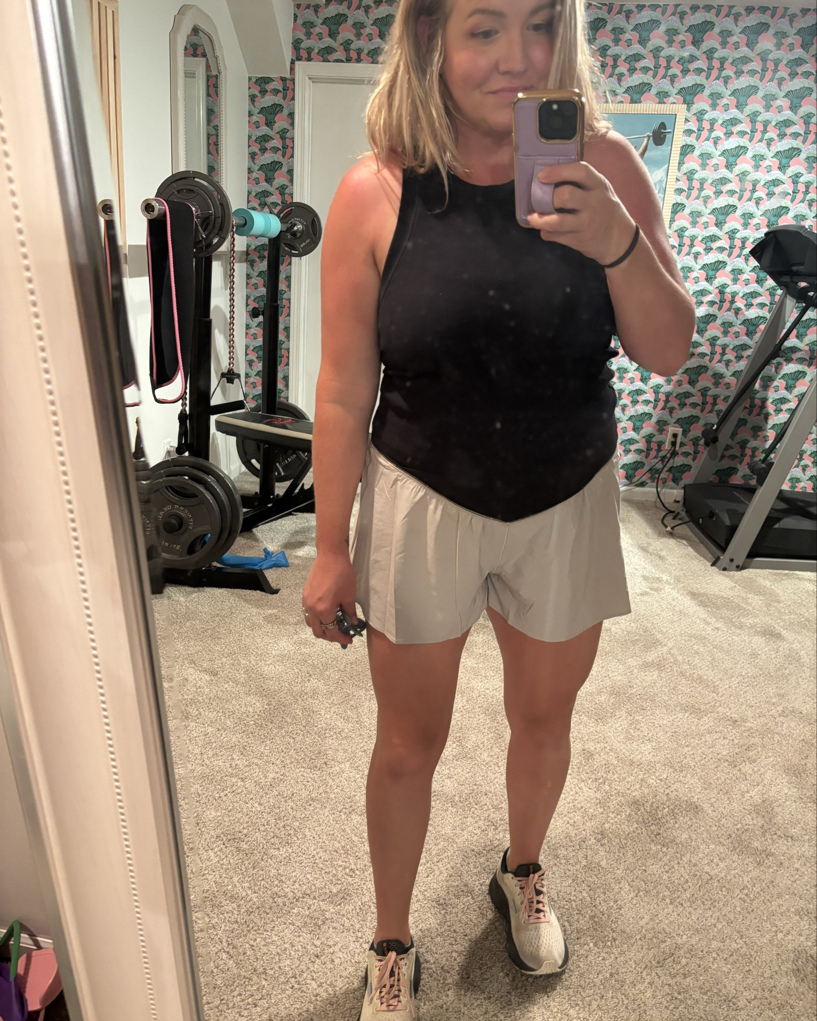One of my favorite shorts styles from aerie! And of course the ribbed tank 