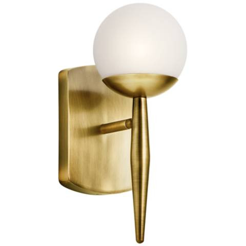 Kichler Jasper 11 1/2" High Natural Brass Wall Sconce | Lamps Plus