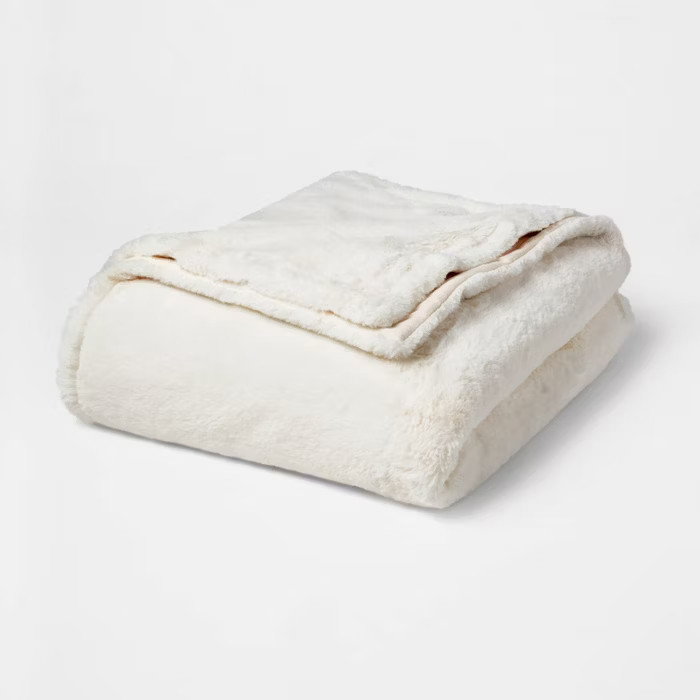 55"x80" Faux Fur Throw Blanket - Threshold™ | Target