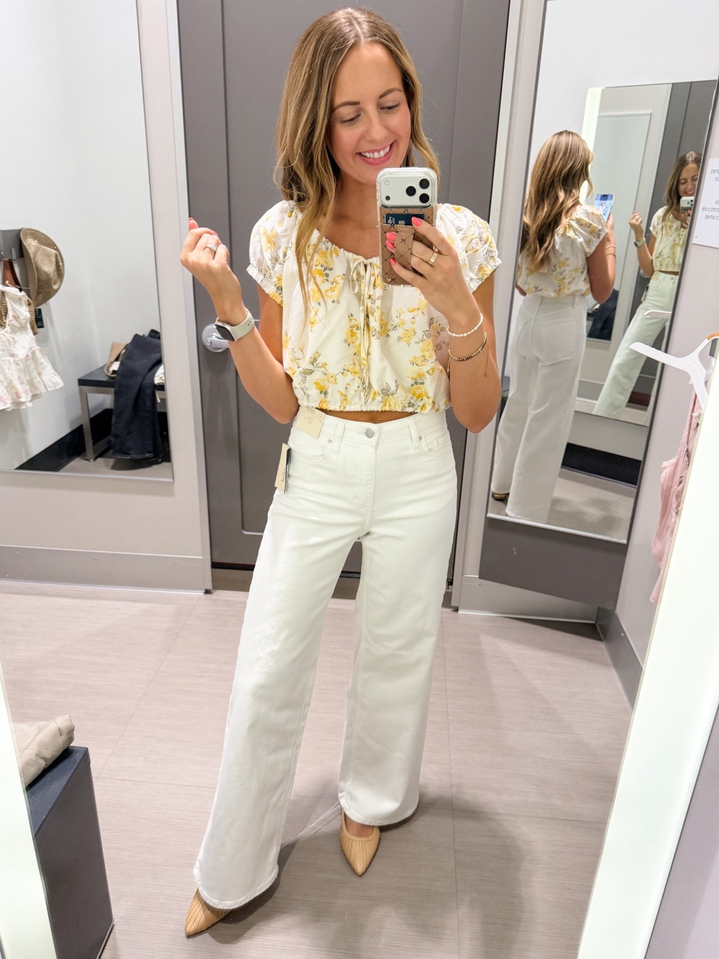 Target cropped yellow floral tank top that also has a matching skirt option 💛 Would be a cute Easter option! 

#LTKSaleAlert #LTKootd #LTKOver40