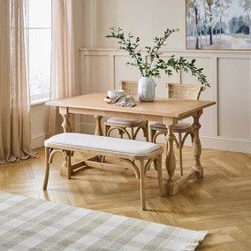 Florine Dining Bench, Fabric | Dunelm