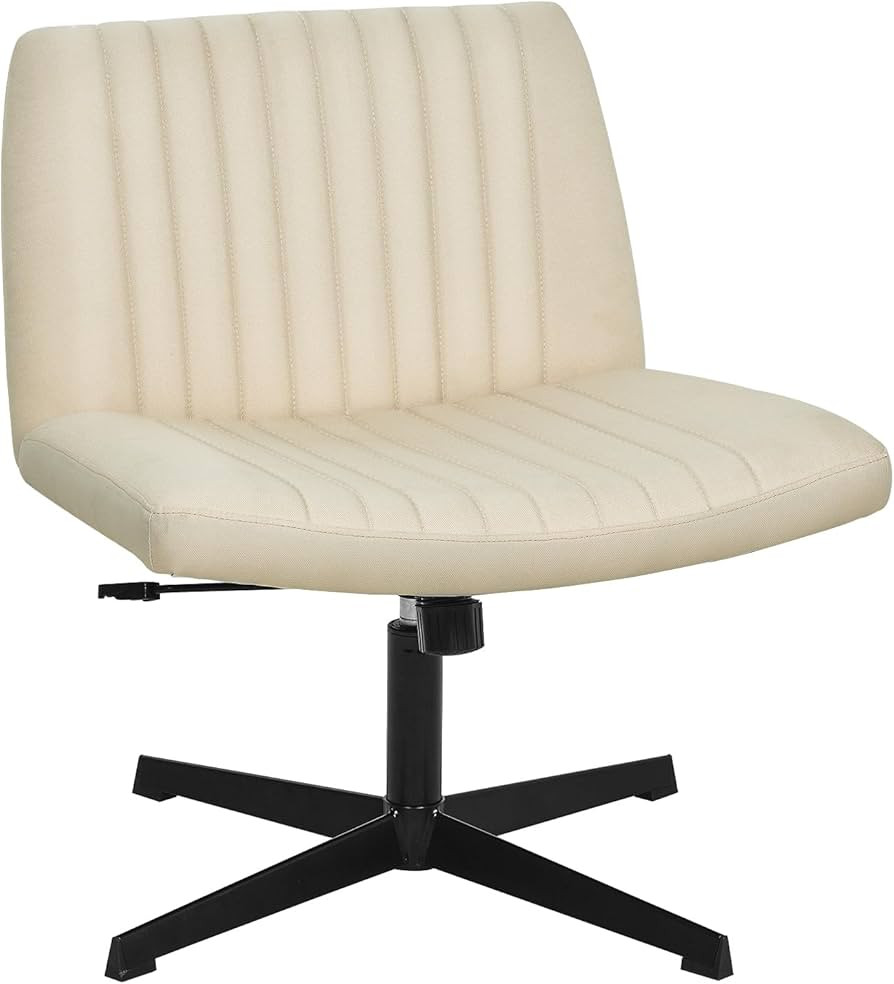 Amazon.com: PayLessHere Criss Cross Chair,Armless Cross Legged Office Chair,Wide Comfty Desk Chai... | Amazon (US)
