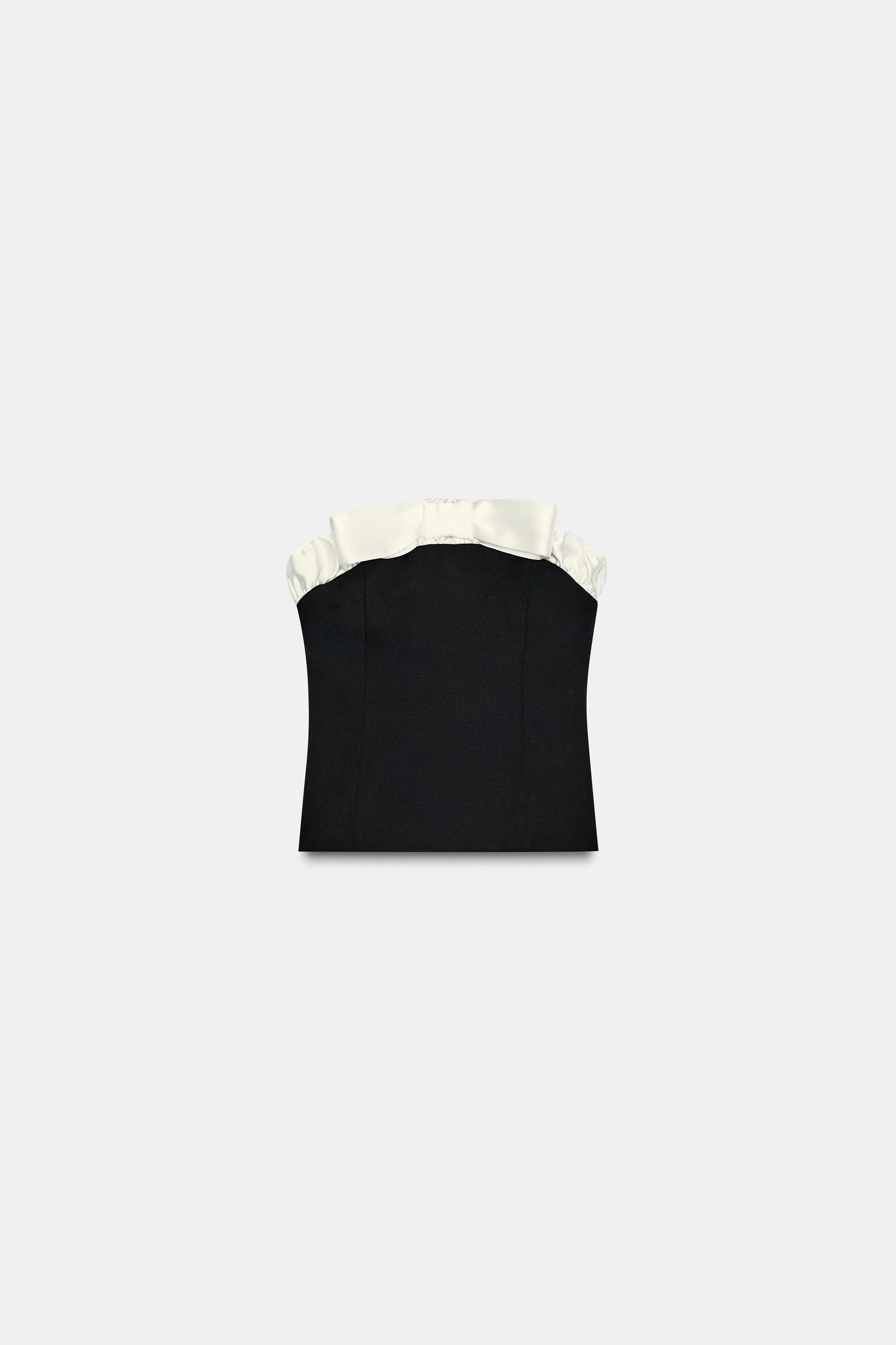 CONTRAST BOW BANDEAU TOP | Zara UK