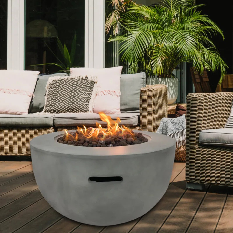 Clune Concrete Propane Fire Pit Table | Wayfair North America