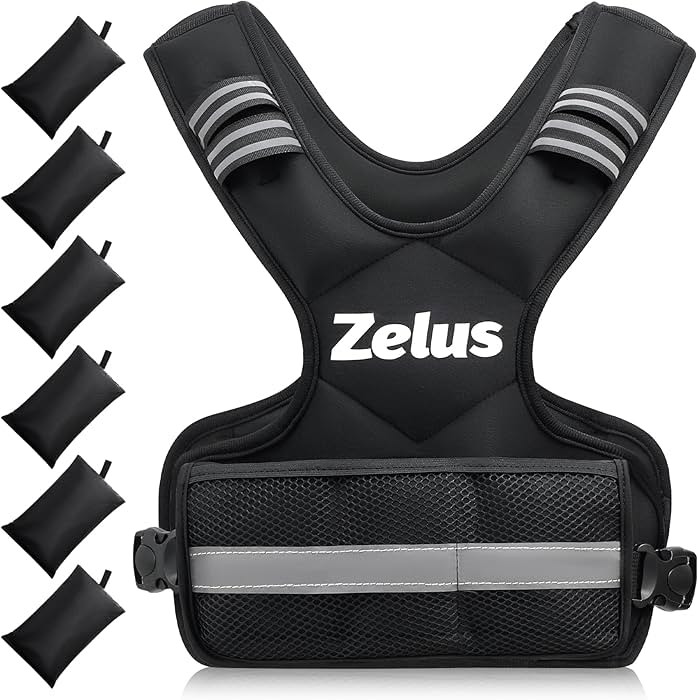 ZELUS Weighted Vest for Men and Women | 4-10lb/11-20lb/20-32lb Vest with 6 Ironsand Weights for H... | Amazon (US)