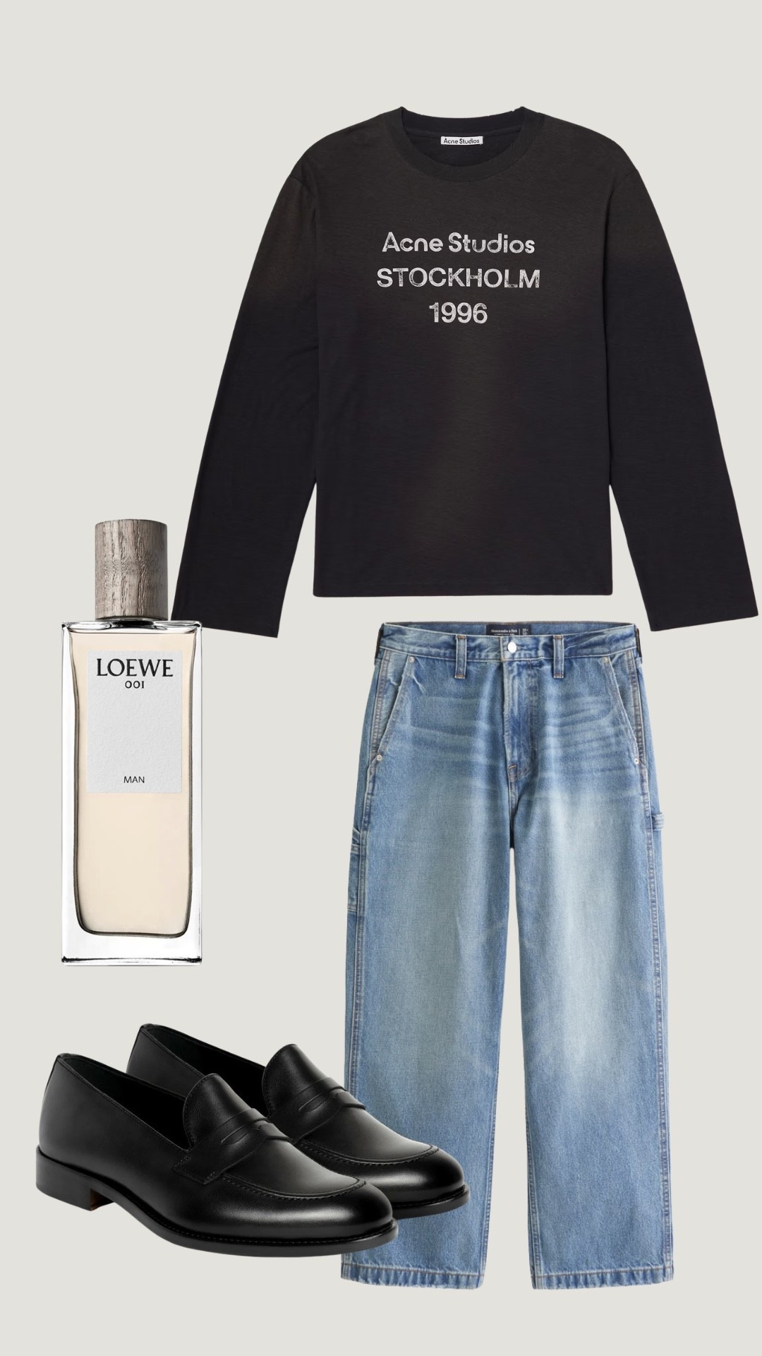 Dark top, light wash denim, black loafers — this combo never misses. The Acne Studios long sleeve is the kind of piece that makes everything look more expensive. Linked everything including the Loewe 001 (the fragrance that always gets a comment). 

#LTKFestival #LTKgrwm #LTKMens
