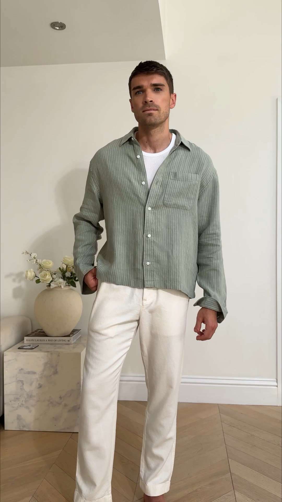 The best white trousers I’ve found all year 👏🏼👏🏼 here’s a great summer outfit for you and a pair of trousers that will work with so many different mens outfits. 

#LTKuk #LTKsummer #LTKmens